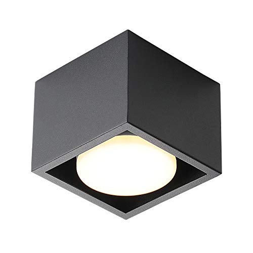 Downlight LED moderne structure noire et finitions géométriques
