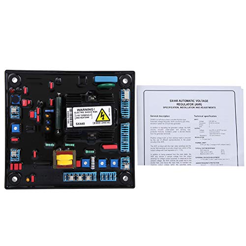 Mavaol Controlador del generador del regulador de voltaje SX440-A para protección excesiva de voltaje, ajuste regular adecuado para generadores de carcasa
