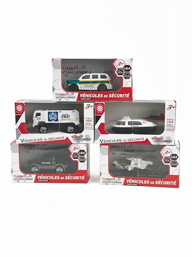TURBO CHALLENGE - Vehículo de Seguridad - Die Cast - 020348 - Vehículo de Ruedas Libres - Modelo Aleatorio - Metal - Juguete para Niños - Coche - Regalo - A partir de 3 años