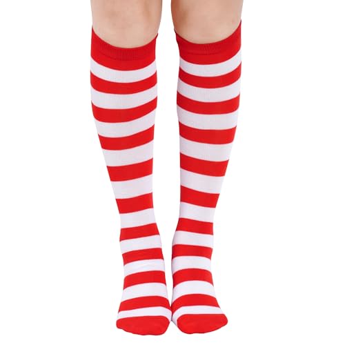 Pistha Toddler Kids Soccer Socks Striped Knee High Tube Athletic Baseball Softball Socks for Boys Girls, No Heel, 18'' Long