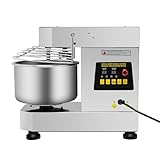 10.5QT Commercial Dough Mixer, 750W Rotating Food Mixer Machine for Making Bread & Pizza, Dough Kneading Machine with Food-Grade Stainless Steel Bowl & Security Shield, Face-up Touch Panel