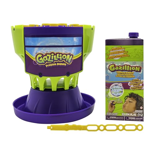 Gazillion Ultimate Bubble Craze Machine - Color Changing LED Lights - Easy-to-Use Bubble Maker - Perfect for Parties - Includes 1L Solution