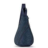 Sakroots On The Go Sling Bag for Women in Eco-Twill, Large Convertible Crossbody Backpack With Main Zipper Closer, Made From Recycled Materials - Indigo Spirit Desert