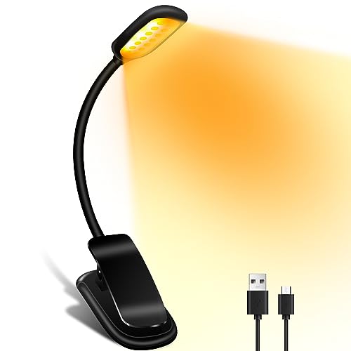 10x Dimmable Rechargeable Clip-On Book Light for Reading in Bed, 80+ Hrs 1000mAh, 3 Color Modes, Mute Switch, Blue Light Filtered, Wide Range LED Amber Reading Light for Book Lovers, Adults, Kids 10x Dimmable Rechargeable Clip-On Book Light for Reading in Bed, 80+ Hrs 1000mAh, 3 Color Modes, Mute Switch, Blue Light Filtered, Wide Range LED Amber Reading Light for Book Lovers, Adults, Kids
