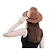 Lisianthus Women Belt Buckle Fedora Hat Dark-Camel