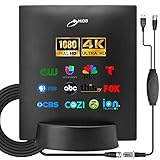 Indoor TV Antenna, Amplified HD Digital TV Antenna 150 Miles Long Range, HDTV Amplifier Signal Booster - Support 4K HD Local Channels Fire Stick Smart TV All Television