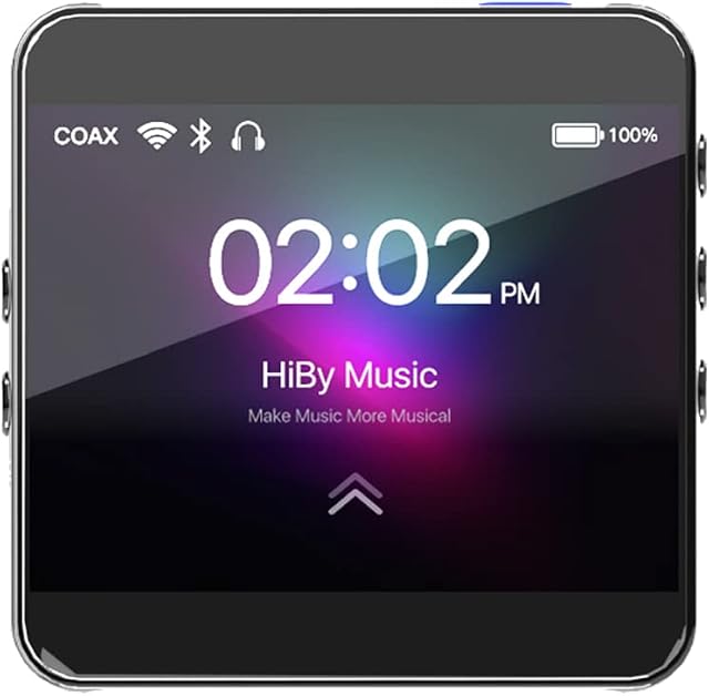 HiBy R2 Entry Level Hi-Res Audio Player with True High Fidelity Sound Quality/Bluetooth 5.0 and 5G Wi-Fi/Tidal and Qobuz Streaming/MQA 4x/Double Microphone - Black