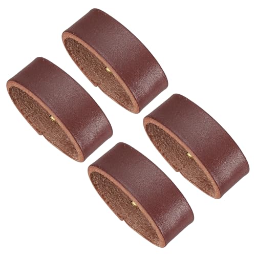 PATIKIL Leather Loop Keeper, 4 Pack Leather Loops Belt Keeper Loops Retainer Straps Replacement for 1.5