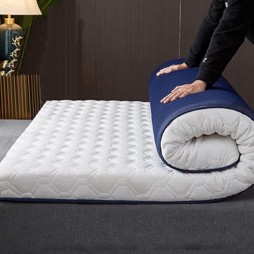 Cubrecolchón de espuma viscoelástica, 4 cm de grosor, cojín plegable transpirable para un sueño cómodo, ideal para uso en cama o suelo
