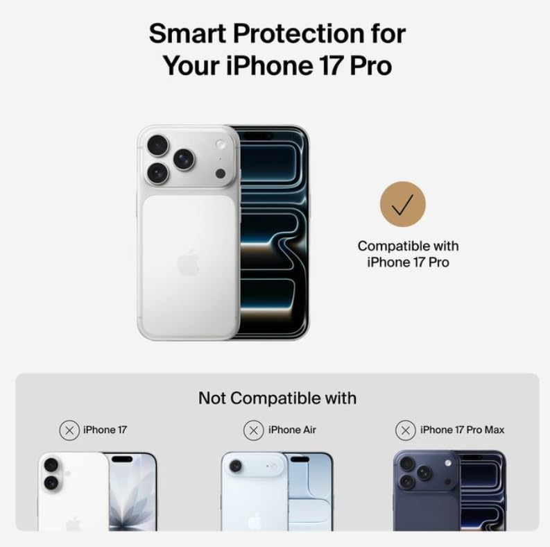 Image of Belkin iPhone 17 Pro Case MagSafe, Dual Layer, Drop Protection, Sand
