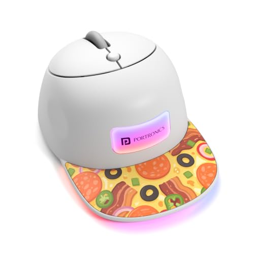Image of Portronics Toad Cap Wireless Mouse with Bluetooth 5.0 + 2.4GHz Dual Connectivity, Adjustable DPI Upto 2400, Dynamic RGB Lighting, Type-C Rechargeable, 100g (Orange)
