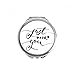 Just For You Quote Handwrite Hand Compact Mirror Round Portable Pocket Glass