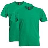 Gildan Men's Softstyle Cotton T-Shirt, Style G64000, 2-Pack, Heather Irish Green, Medium