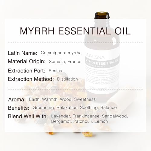 Image of Myrrh Essential Oil, Aromatherapy Oil for Diffuser, Skin, Body Care