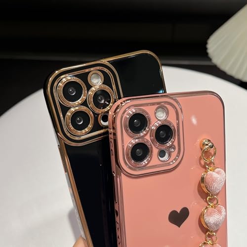 Coque iPhone 13 Pro Max chaîne cœur bleue pour sorties et selfies - 4
