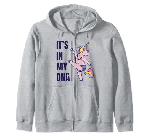 Unicorno It's In My DNA Training Pole Dance Felpa con Cappuccio