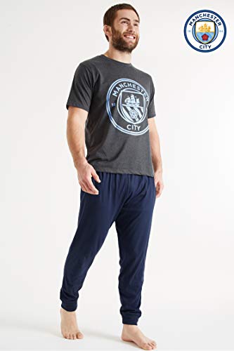 Manchester City FC Mens Long Pajama Set, T-Shirt and Long Pants - Mens Gifts4