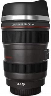 Camera Lens Mug, 350ML Travel Thermos Coffee Mug- Stainless Steel Insulated Cup
