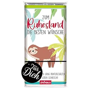 STEINBECK Schokolade 100g Ruhestand Rente Tafel Geschenk für Rentner und angehende Rentner