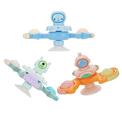 Image of Hundredmore Suction Cup Spinner Toys for 1-3 Years Old Boys and Girls,12-18Months Baby Bath Toys,Toddlers 1st Birthday Sensory Toys Gifts