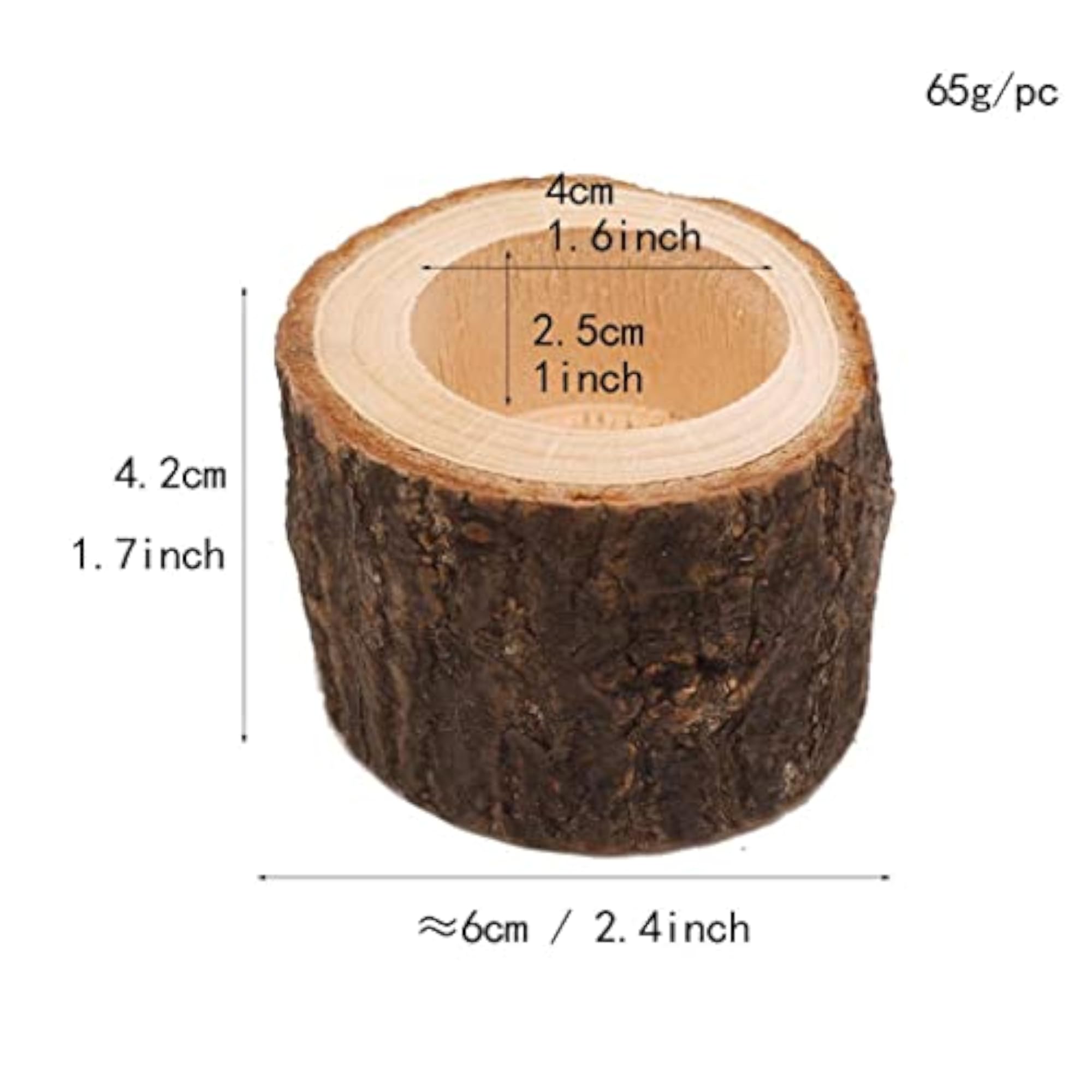 Tree Stump Wooden Candle Holder for Wedding Decor