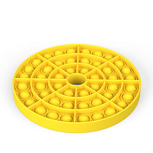 Push Popping Bubble Sensory Fidget Toys Stress Relief Squeeze Sensory Toys,Squeeze Sensory Toy, Relieve Stress, Help Restore Emotions Prevent depression (Yellow)