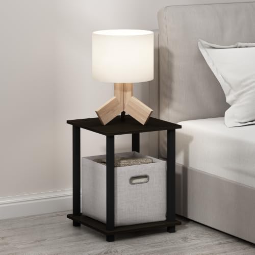 Furinno Simplistic Set of 2 Toolless 2-Tier Night Stand, Espresso - image 8