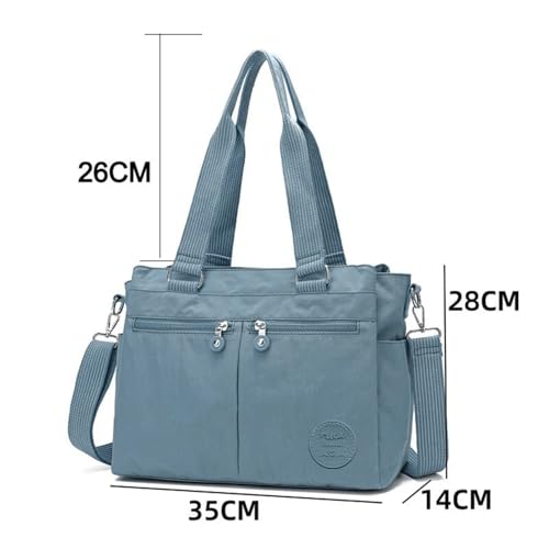 Image of MOCA Womens Casual Nylon Water Resistant Crossbody Tote Sling Handbag, Multi-Pocket Design with Adjustable Shoulder Straps for Work Travel Office, Everyday Use