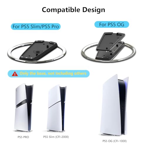 Image of ZORBES PS5 Slim Stand Vertical Stand for PS5 /PS5 Slim /PS5 Pro Consoles, Non-Slip Base Mount for PlayStation 5 Accessories, Heat Dissipation Stand for PS5 /PS5 Pro /PS5 Slim Console Stand
