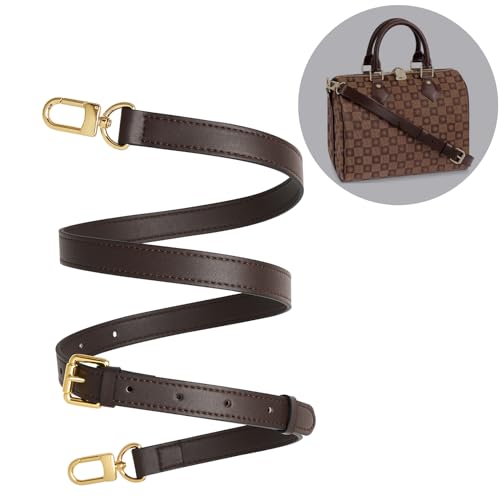 Image of Vachetta Leather purse strap Genuine Leather Adjustable Replacement Strap for Shoulder Bag Handbag Purse