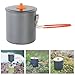 1000ml Lightweight Camping Pot with Foldable Handle – Hard Anodized Aluminum Cooking Pot for Outdoor Hiking, Picnics, Tea & Coffee – 200g Portable for Camp Stove Pot