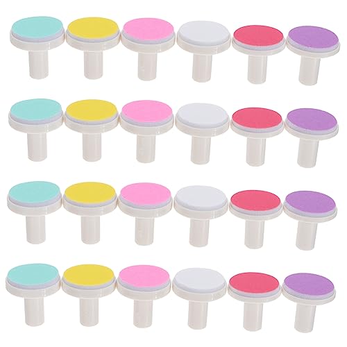 FOMIYES 24pcs Nail Trimmer Replacement Pad Electric Nail Grinding Head for Adults Babies