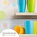 PLASKIDY Kids Cups - Set of 12, 8 oz Plastic Cups Reusable - Dishwasher Safe - BPA-Free for Kids & Toddler