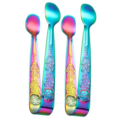 Toyvian 2 pezzi Pinze Zucchero Acciaio 304 Clip Cibo Multifunzionali per Cubetti Zucchero e Ghiaccio Accessori Pratici per Tè Bar Buffet e Feste