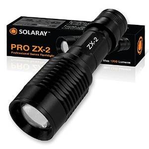 Super Bright Handheld LED Emergency Flashlights – Professional Series ZX-2 High Lumen Flashlight – 5 Light Modes, Adjustable Focus, Outdoor Water Resistant – Perfect for Camping and Hiking