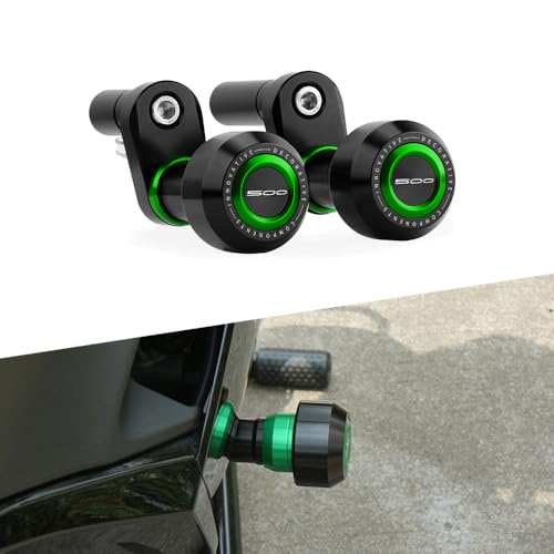 Modeer Motorrad Sturzpads Rahmen Slider Sturzschutz zubehör Für Ka.wasaki Ninja 400 2018-2024 / Z400 2018-2024 / Ninja 500 2024-2025 / Z500 2024-2025 (z500-grün)