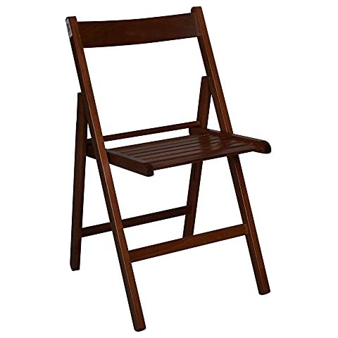 Dmora 4 Folding Chairs Solid Beech Wood Walnut 42.5 x 79 x 47.5 cm Cover