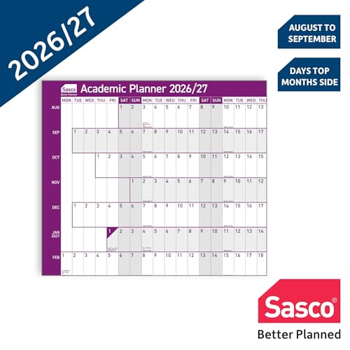 Sasco Academic Year Planner Mounted 2026/27 2410273 - 2