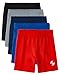 The Children's Place,Baby-Boys,and Toddler Boys' Athletic Basketball Shorts,Black/Tidal/Red/Blue/Gray 5-Pack,4 Years