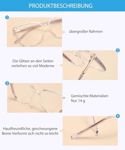 Image of Firmoo Blue Light Glasses for Women /Men, Computer Blue Light Blocking - Lightweight TR90 Square Frames