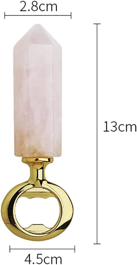Natural Crystal Stone Shape Bottle Opener Creative Wine Beer Beverage Drinking Opener Bar Cute Fun Gadget Beer Kitchen Tools Barware (Pink-ZHU)