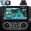 11th (4Ram 64Rom) Car System & 5G WiFi6(1201Mbps) for Jeep Wrangler Radio,Upgrade10.2 Inch Car Stereo GPS Navigation for JK Compass,Carplay Android Auto Mirroring Airplay SWC 1080P/AM+FM