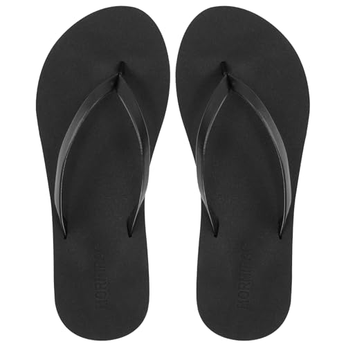Image of Womens Slim Leather Comfortable Flip Flops Summer Beach Thong Sandals Arch Support Non Slip