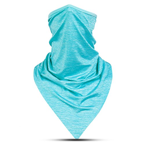 LATFZ Summer Ice Silk Cool Outdoor Headwear Face Mask Performance Moisture Wicking (Blue)