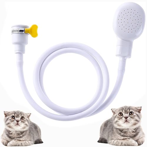 Single Tap Shower Attachment, Shower Hose for Kitchen Sink, Rubber Hose for Taps Hand Held Portable Pet Dog Shower Hair Shower Head for Pet Bathing, Hair Washing, Floor Cleaning