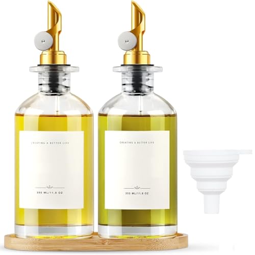 Accesorios De Cocina, Kitchen Botella Dispensador de Aceite de Oliva, Dispensador de Jarabe de Café con Pico Vertedor Metálico, Dispensador de Aceite y Vinagre para La Cocina, Recipiente...