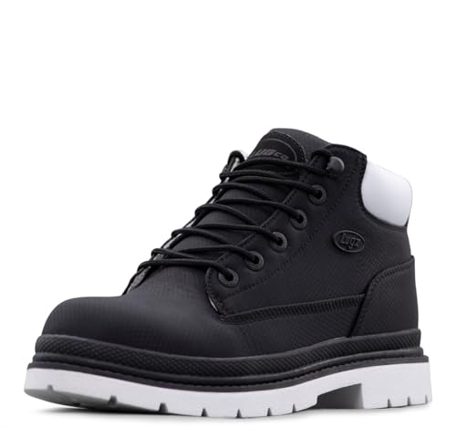 Lugz Men's Drifter Ripstop Fashion Boot, Black/White, 7 M