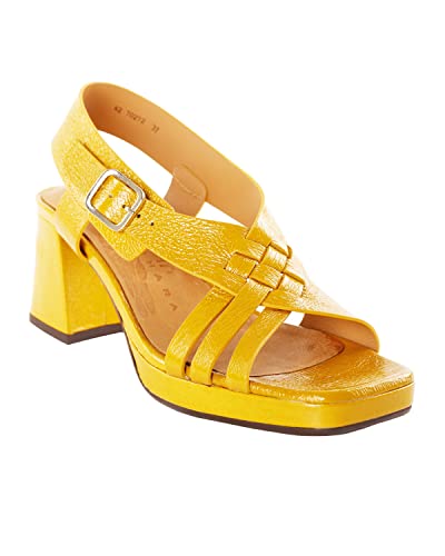Chie Mihara Ghadis 39, Sandalia de tacón Medio Mujer, Amarillo, EU