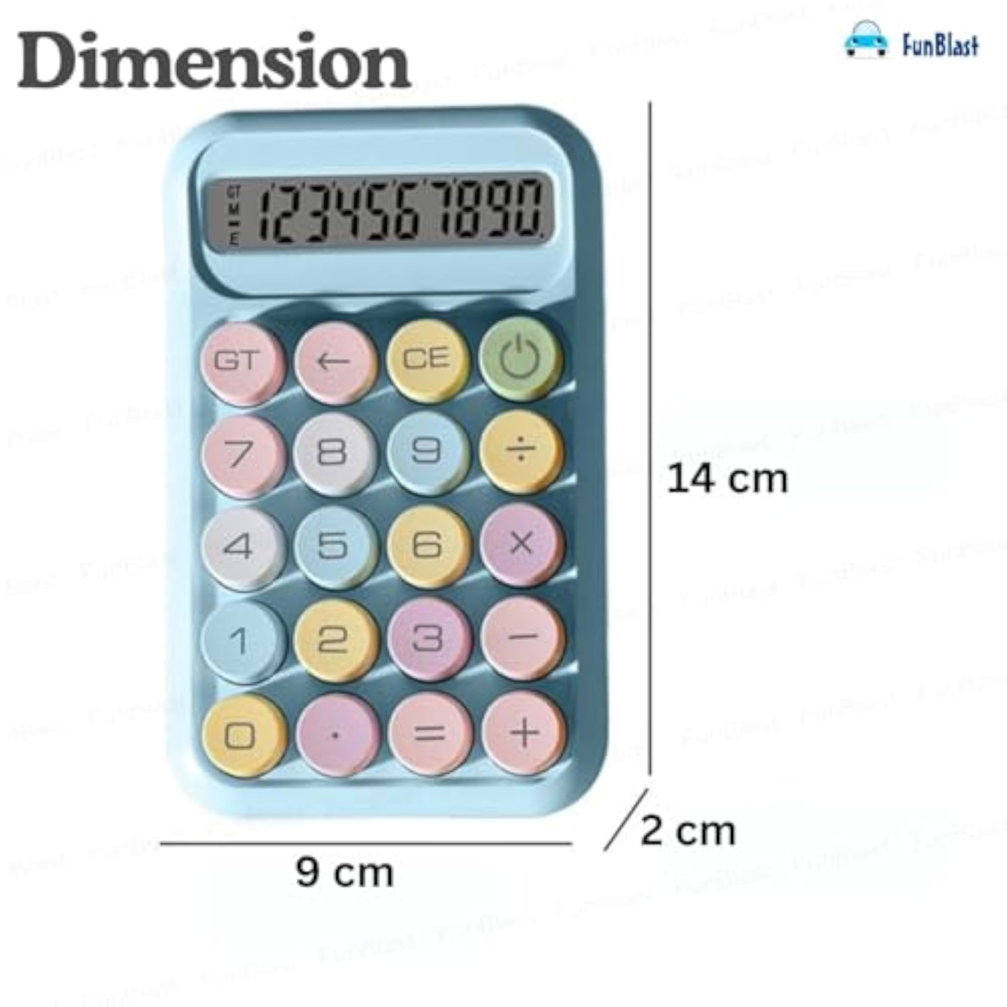 Colorful Candy Basic Calculator - 10-Digit Large LCD Display