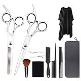 散髪 ヘアカット 髪を切る ハサミ LKE すきバサミ カットシザー ステンレス製 自宅 セルフカット プロ仕様から素人 11点セット